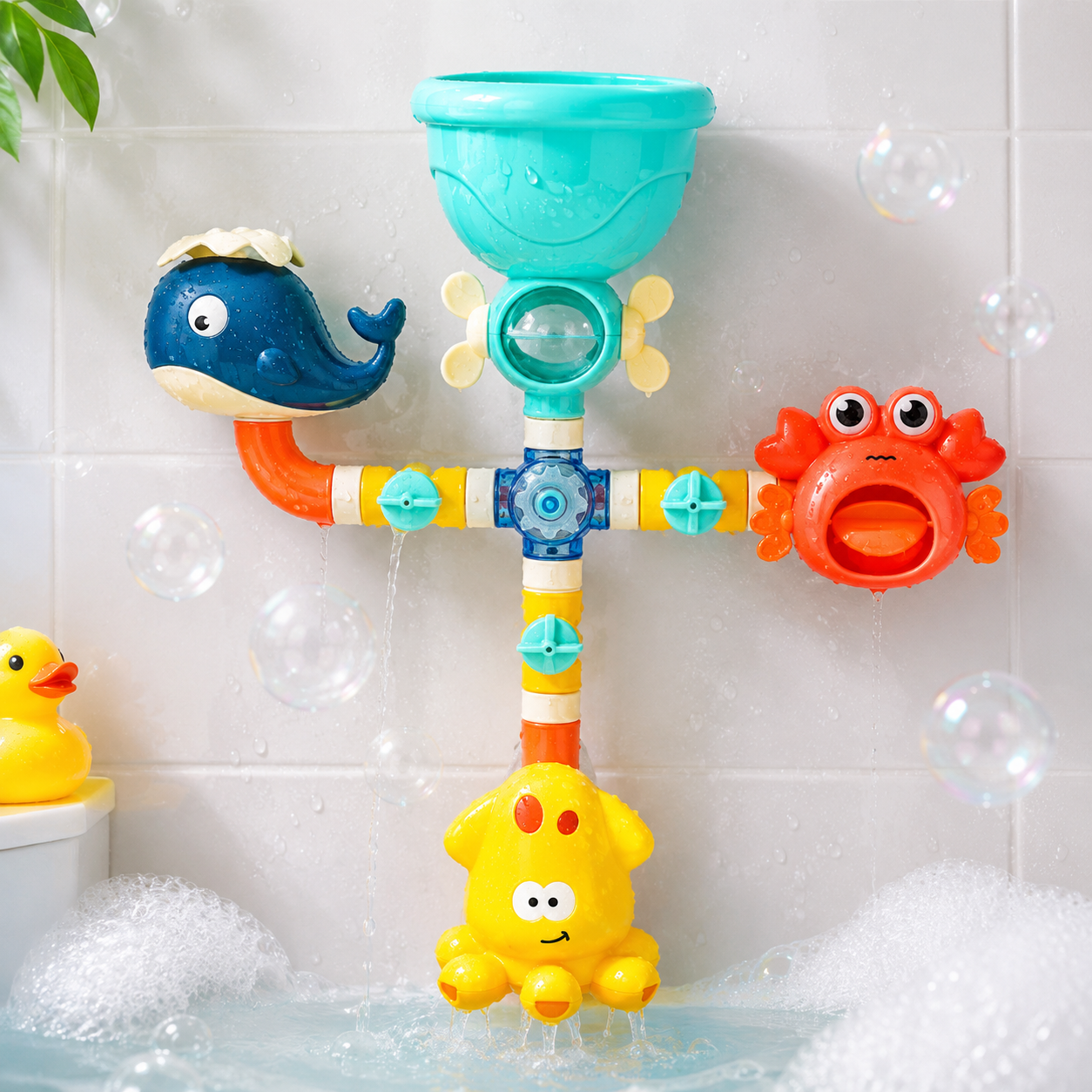 SpinSplash™ Montessori Water Fountain Bath Toy