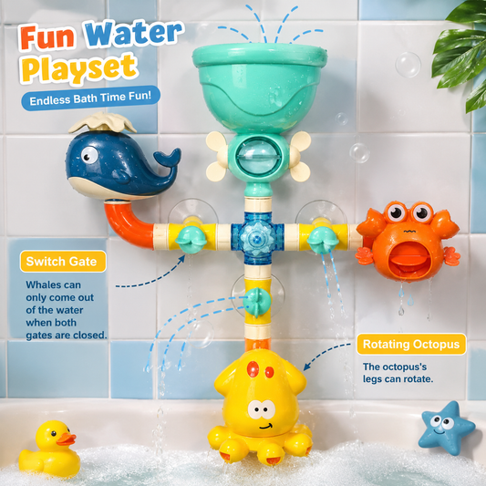 SpinSplash™ Montessori Water Fountain Bath Toy