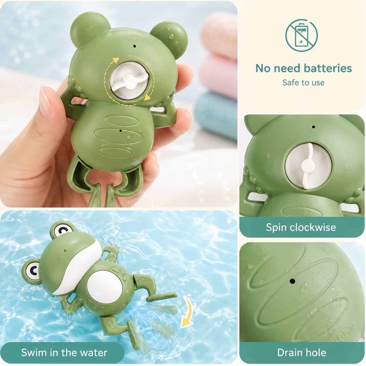 FroggySplash™ Wind-Up Bath Toy